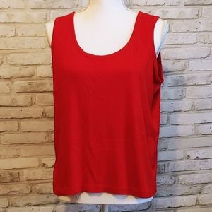 Talbots Plus Size Red Sleeveless Tank Top